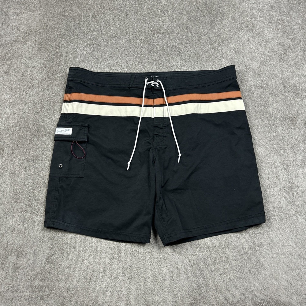 Kanvas By Katin Board Shorts Mens 36 x 8" Custom Surf Trunks Black Surfside CA